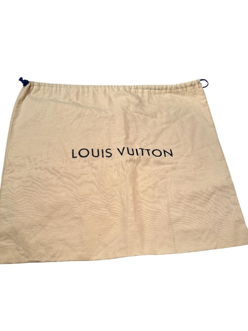 Louis Vuitton Cotton Dust Bag Drawstring Storage Pouch Rectangle Beige